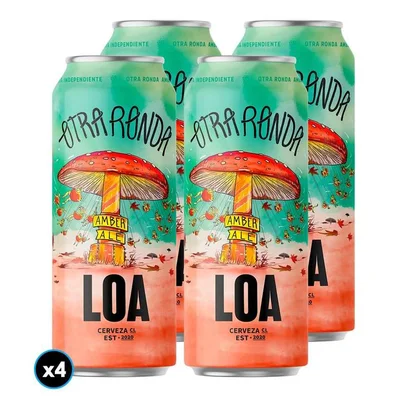 4x Cerveza Loa Otra Ronda Amber Ale 470cc