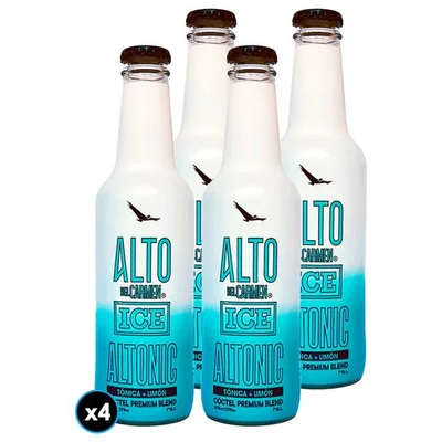 4x Cóctel Ice Tonic Alto del Carmen Altonic 275cc 7°alc.