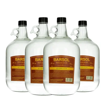 4x Destilado de Uva Peruano Barsol Quebranta 40˚ - 4L