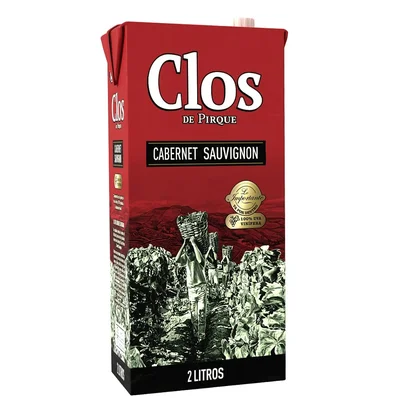 6 Vino Clos De Pirque Cabernet Sauvignon 2 Litros
