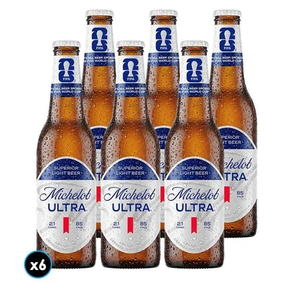 6x Cerveza Michelob Ultra en Botella 330cc