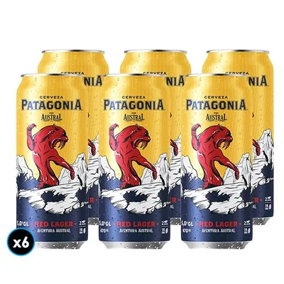 6x Cerveza Patagonia Red Lager 470cc 5,0º alc.