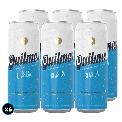 6x Cerveza Quilmes en lata 710cc