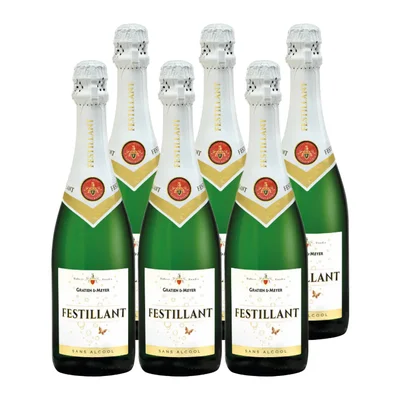 6x Espumante Festillant Blanco Sin Alcohol 750cc