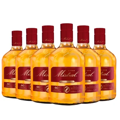 6x Pisco Mistral Reservado 40˚ - 750ml