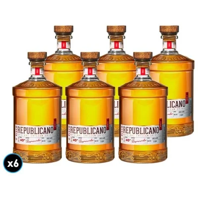 6x Pisco Republicano Añejado en Roble 750cc 40º alc.