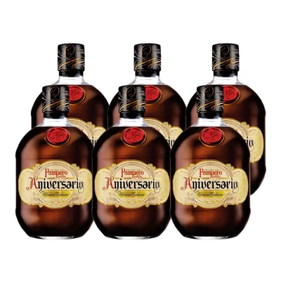 6x Ron Pampero Aniversario Extra Añejo 40˚ - 700ml