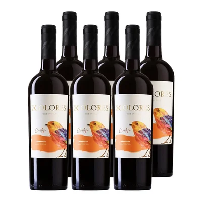 6x Vino 7 Colores Cortejo Carmenere 13° 750cc