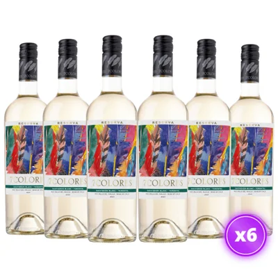 6x Vino 7 Colores Reserva - Sauvignon Blanc/Torontel - 750ml
