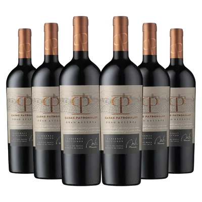 6x Vino Casas Patronales Gran Reserva Cabernet Sauvignon 14,5˚ - 750ml