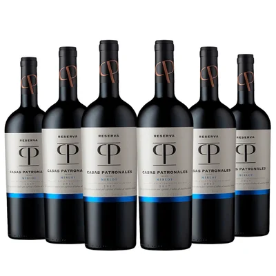 6x Vino Casas Patronales Reserva Merlot - 750ml