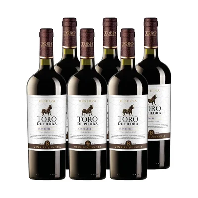 6x Vino Toro de Piedra Reserva Cepas 750cc