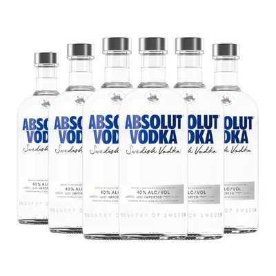 6x Vodka Absolut Original 40˚ - 750ml