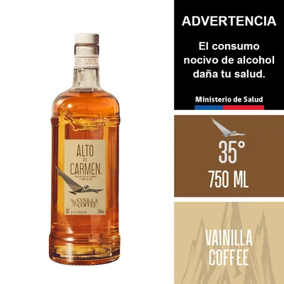 Alto Del Carmen Vainilla Coffee 35° 750 Ml