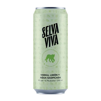 Bebida Premium Selva Viva Vodka Limón 310cc