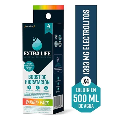 Boost de Hidratación Extra Life Variety Pack (4 Unidades)