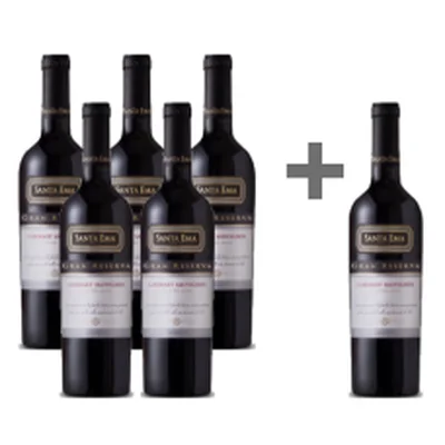 Caja 6 Santa Ema Cabernet Sauvignon Gran Reserva ($6.990 c/u)