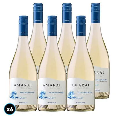 CAJA AMARAL RESERVA (Sauvignon Blanc): 6x Vino Amaral Reserva Sauvignon Blanc 750cc
