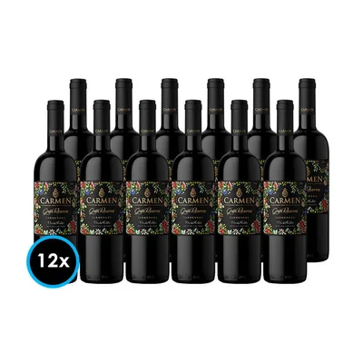 CAJA CARMEN GR FRIDA KAHLO: 12x Vino Carmen Gran Reserva Frida Kahlo Carmenere 750cc