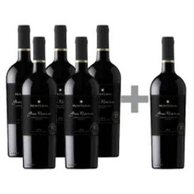 Caja de 6 unidades MontGras Gran Reserva Etiqueta Negra, Cabernet Sauvignon - Carmenere (PAGUE 5, LLEVE 6) ($4.158 c/u)