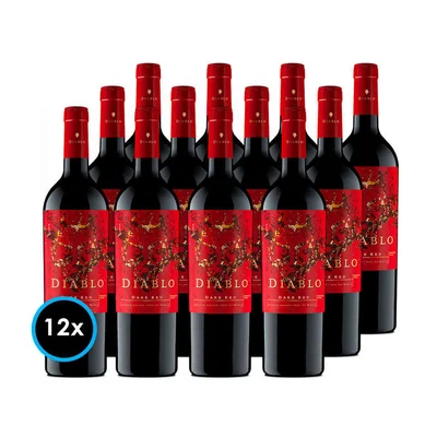 CAJA DIABLO DARK RED: 12x Vinos Diablo Dark Red 750cc