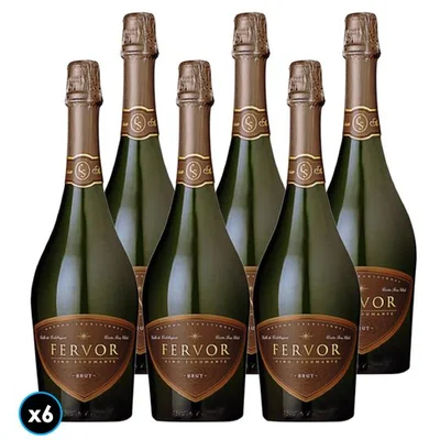 CAJA ESPUMANTE CASA SILVA FERVOR (Brut): 6x Espumante Casa Silva Fervor Brut 750cc