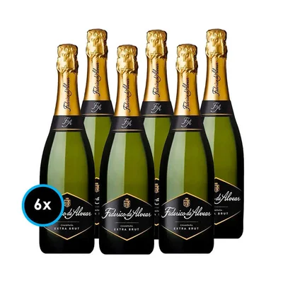 CAJA FEDERICO DE ALVEAR EXTRA BRUT: 6x Espumantes Federico de Alvear Extra Brut 750cc