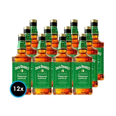 CAJA JACK DANIELS APPLE 1 Litro: 12x Whiskey Jack Daniels Apple 1 Litro 35º alc.
