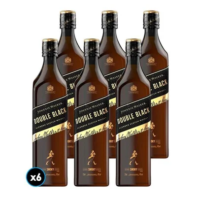CAJA JW DOUBLE BLACK: 6x Whisky Johnnie Walker Double Black 750cc 40º alc.