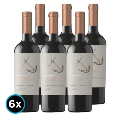 CAJA ODFJELL ANCLA: 6x Vino Odfjell Ancla Gran Reserva Cabernet Sauvignon 750cc