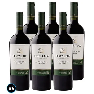 CAJA PEREZ CRUZ LIMITED EDITION GR (Carmenere): 6x Vino Perez Cruz Limited Edition Gran Reserva Carmenere 750cc