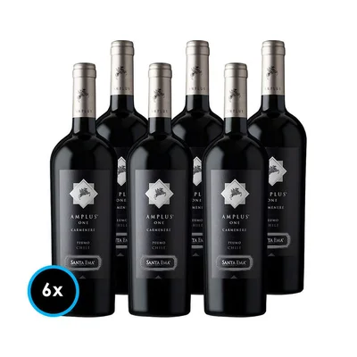 CAJA SANTA EMA AMPLUS (Carmenere): 6x Vinos Santa Ema Amplus Carmenere 750cc
