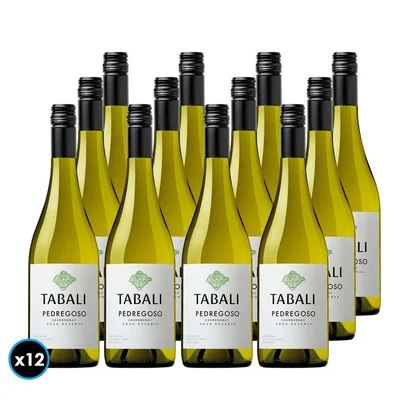 CAJA TABALI PEDREGOSO (Chardonnay): 12x Vino Tabali Pedregoso Gran Reserva Chardonnay 750cc