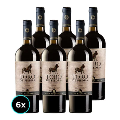 CAJA TORO DE PIEDRA (Carmenere): 6x Vino Toro de Piedra Carmenere 750cc