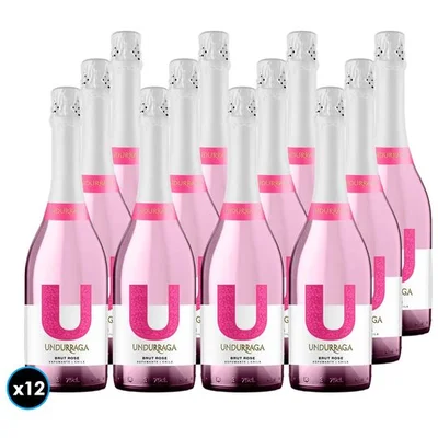 CAJA UNDURRAGA U BRUT ROSÉ: 12x Espumante Undurraga U Brut Rose 750cc 12°alc.