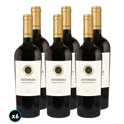 CAJA VINO ANTAWARA RESERVA (Cabernet Sauvignon): 6x Vino Antawara Reserva Cabernet Sauvignon 750cc