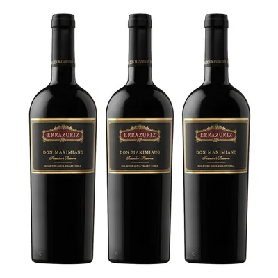 Caja X 3 Errazuriz Don Maximiano Cabernet Sauvignon 750 Ml