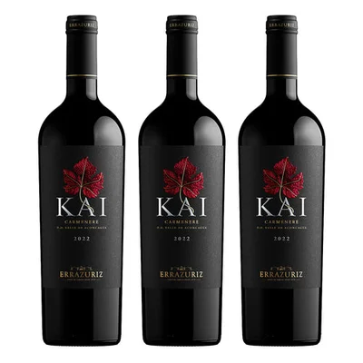 Caja X 3 Errazuriz Kai Carmenere 750 Ml