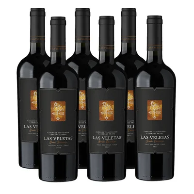 Caja X 6 Las Veletas Vino Grandes Ensamblajes Cab Sauv /cab Franc 750 Ml