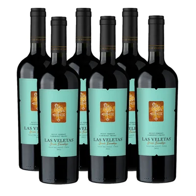 Caja X 6 Las Veletas Vino Grandes Ensamblajes Petit Ver/ Cab Franc 750 Ml