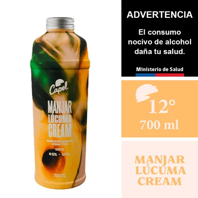 Capel Manjar Lúcuma Cream 12° 700 Ml.