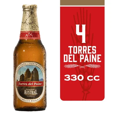 Cerveza Austral torres del paine botella 4 un de 330 cc