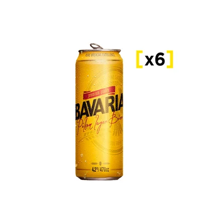 Cerveza Bavaria Lata 470cc X6