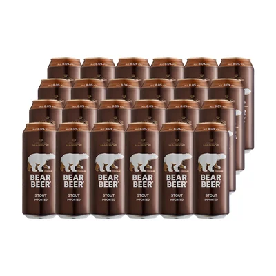 Cerveza Bear Beer Stout Lata 500cc X24