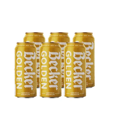Cerveza Becker Golden Lata 473cc X6