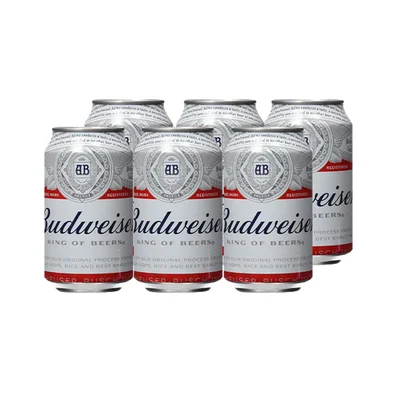 Cerveza Budweiser Lata 354cc X6