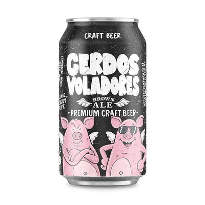 Cerveza Cerdos Voladores Brown Ale 330cc 5,5°alc.