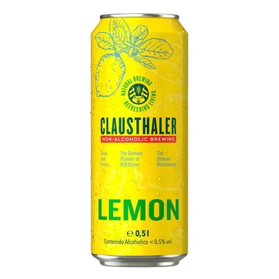 Cerveza Clausthaler Sin Alcohol Limón en Lata 500cc