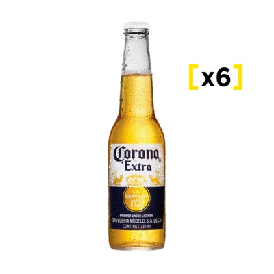 Cerveza Corona Botella 330 Cc X6