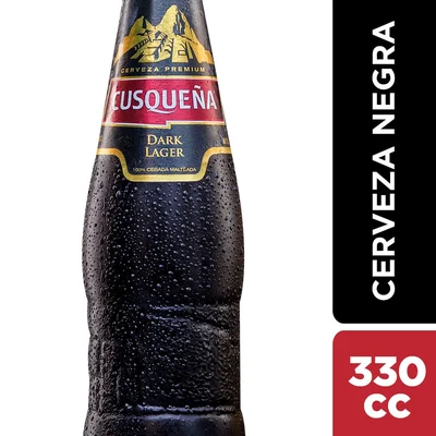 Cerveza Cusqueña negra botella desechable 330 cc.